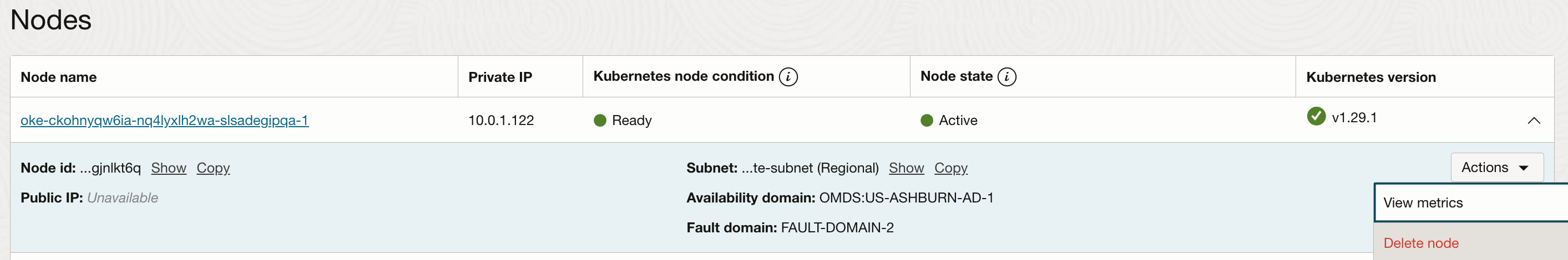 Delete node